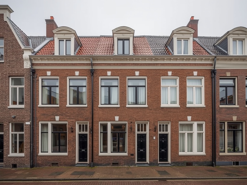 19e-eeuws pakhuis aan de Handelskade Delfzijl met nieuwe witte kunststof kozijnen