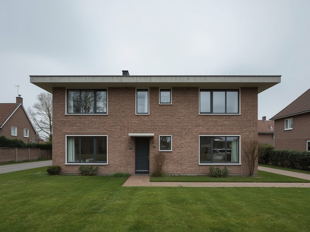 Woning uit de jaren 70 in Leek Rodenburg met antraciet grijze kunststof kozijnen