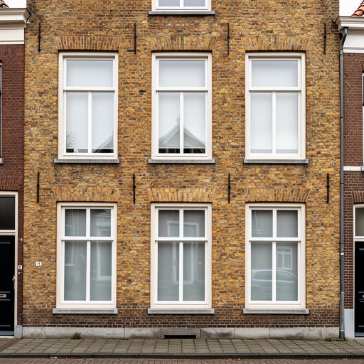 19e-eeuws dorpspand Leek centrum met nieuwe witte kunststof kozijnen