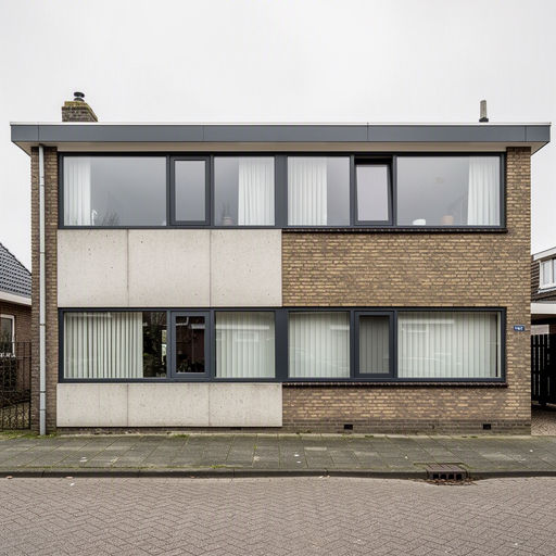 Moderne twee-onder-een-kap in Veendam Buitenwoel met antracietgrijze kunststof kozijnen