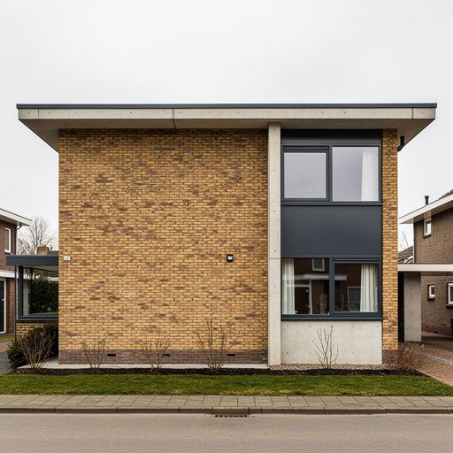 Rijtjeswoning in Bedum met antraciet grijze kunststof kozijnen