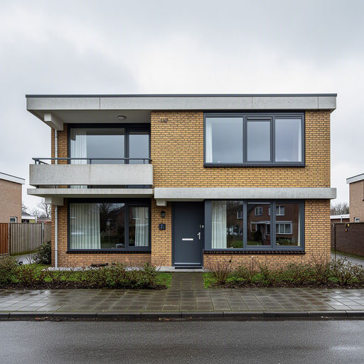 Woningbouw Zuidhorn Oostergast met antraciet grijze kunststof kozijnen
