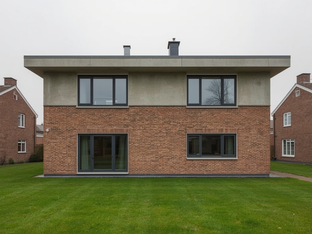 Woningbouw Winschoten Zuiderveen met antraciet grijze kunststof kozijnen
