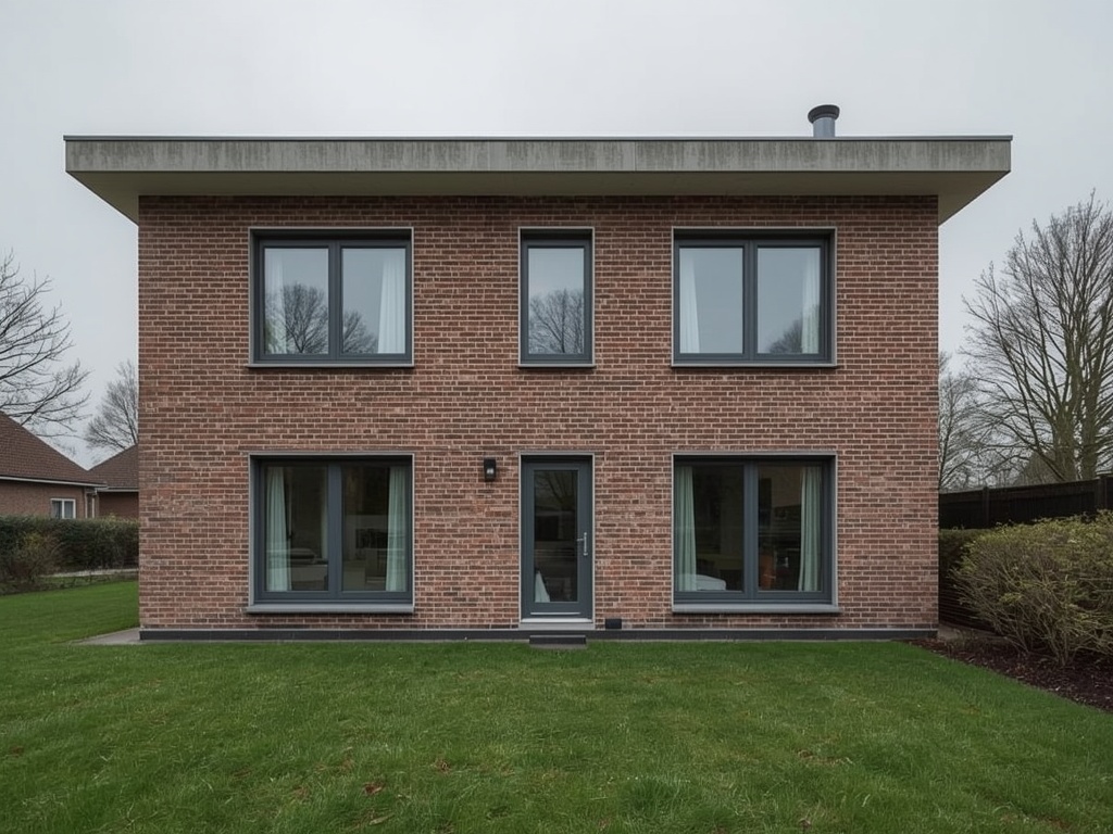 Nieuwbouw Assen Kloosterveen met antraciet grijze kunststof kozijnen