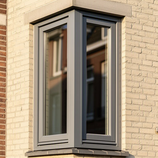 Antraciet kunststof kozijnen aan een gerenoveerd huis in Groningen