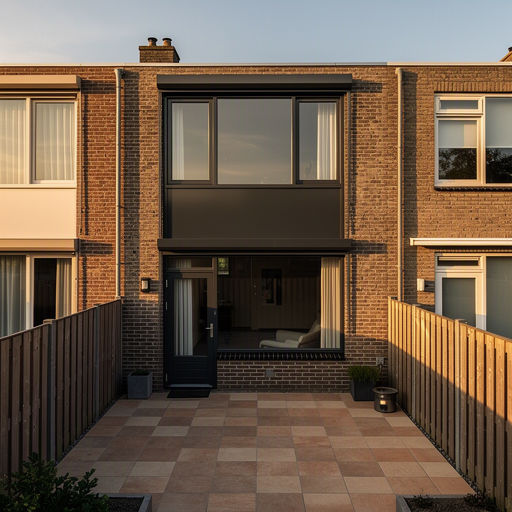 Antraciet kunststof kozijnen aan een gerenoveerd jaren 30-huis