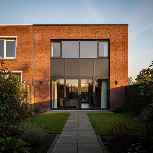 Witte kunststof hefschuifpui met HR++ glas in een rijtjeswoning